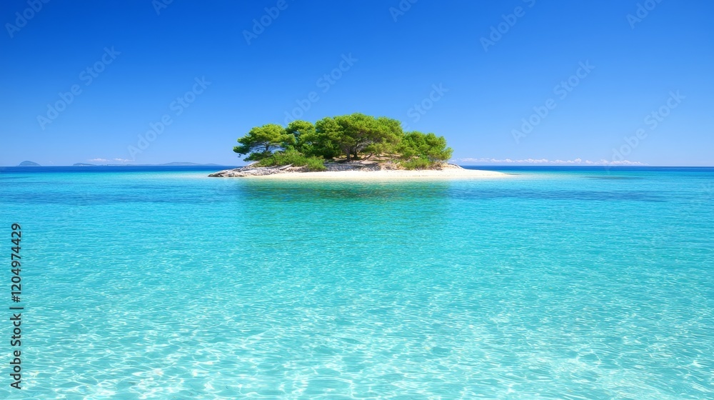 Idyllic Tropical Island Paradise Scenic View Idyllic Tropical Island Paradise Scenic View