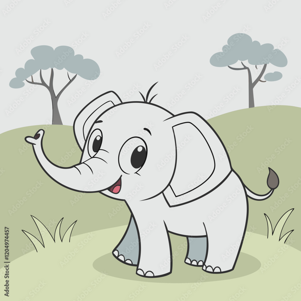 Obraz premium elephant with a flower