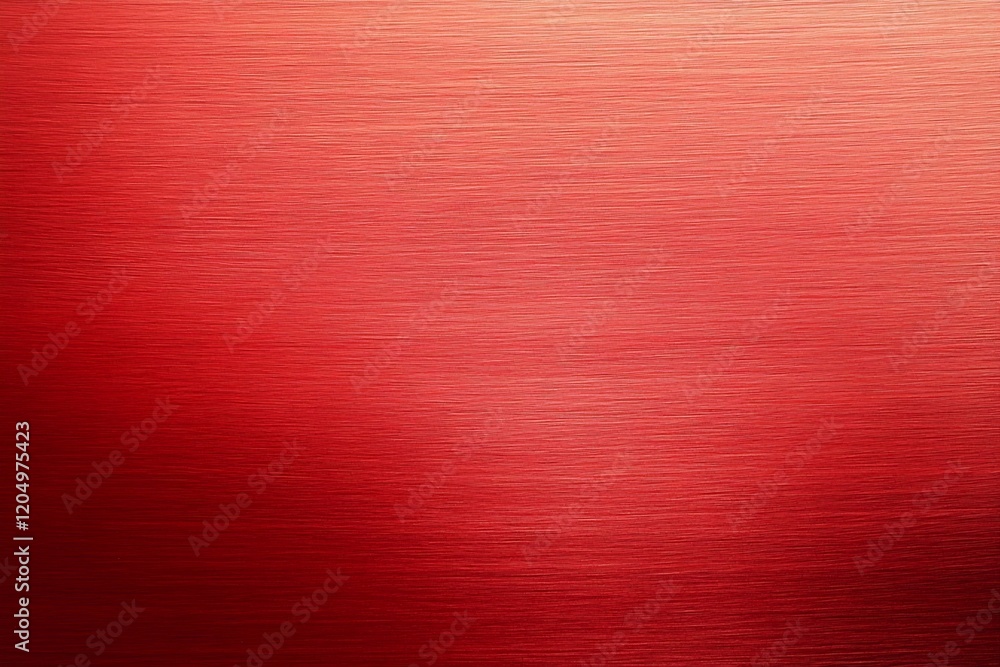 Fototapeta premium Brushed Crimson Red Metallic Texture Plate for Abstract Background Design