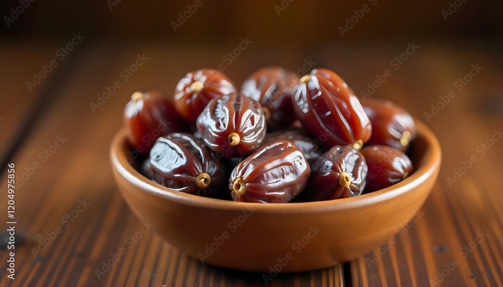Ramadhan food Sweet Dates in a Rustic Bowl: A Delightful Treat Ramadhan food Sweet Dates in a Rustic Bowl: A Delightful Treat
