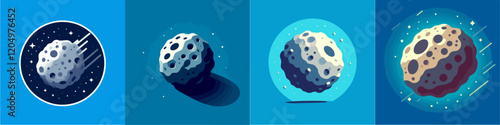 meteor vector illustration