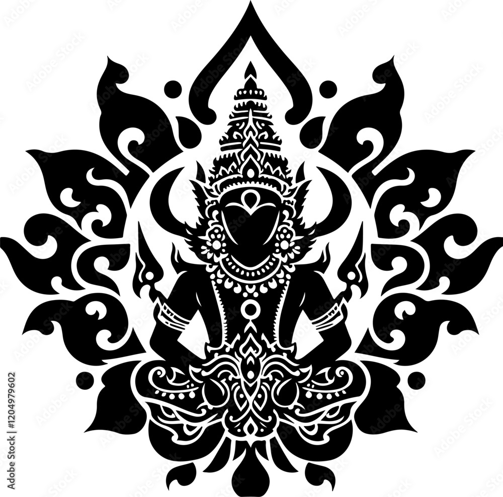 vector sketch illustration logo icon design traditional ethnic classic vintage god goddess symbol with lots of ornaments.eps vector sketch illustration logo icon design traditional ethnic classic vintage god goddess symbol with lots of ornaments.eps