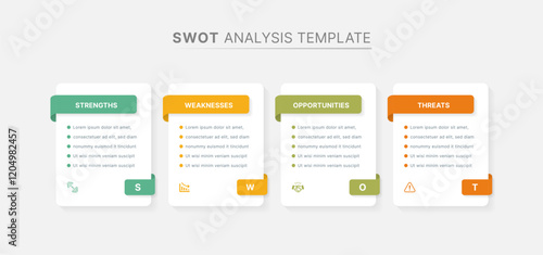 SWOT Analysis Infographic Chart Template Design