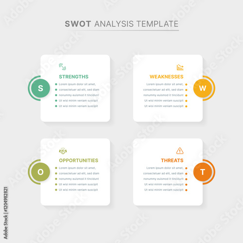 SWOT Analysis Infographic Chart Template Design