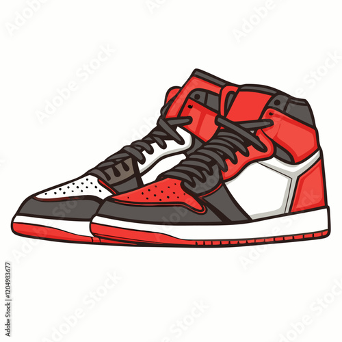 Sports basketball shoes design   vector illustration (1)