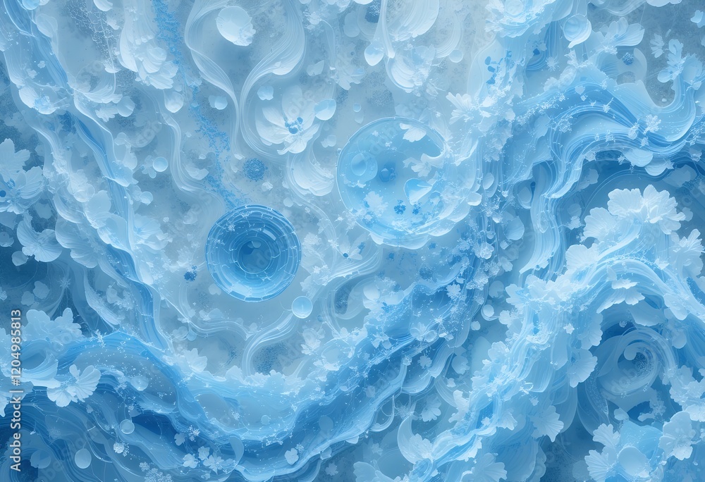 Abstract frozen landscape. Generative AI Abstract frozen landscape. Generative AI