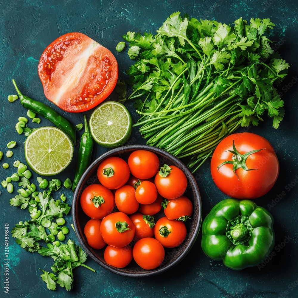 Vibrant clean eating ingredients flat lay rustic kitchen fresh produce natural light healthy lifestyle Vibrant clean eating ingredients flat lay rustic kitchen fresh produce natural light healthy lifestyle