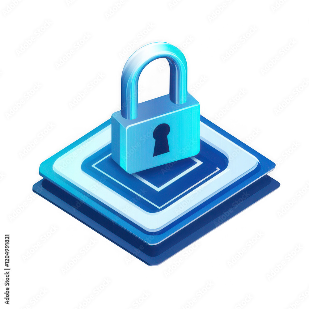 Cyber security 3D render icon
Cyber security 3D render icon