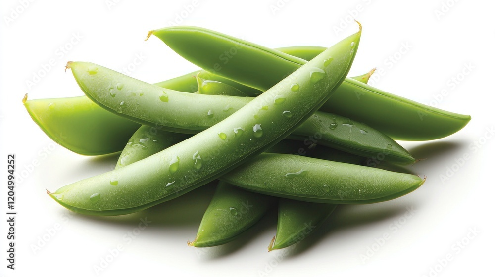 Fresh Green Snap Peas Studio Shot, White Background, Food Photography Fresh Green Snap Peas Studio Shot, White Background, Food Photography