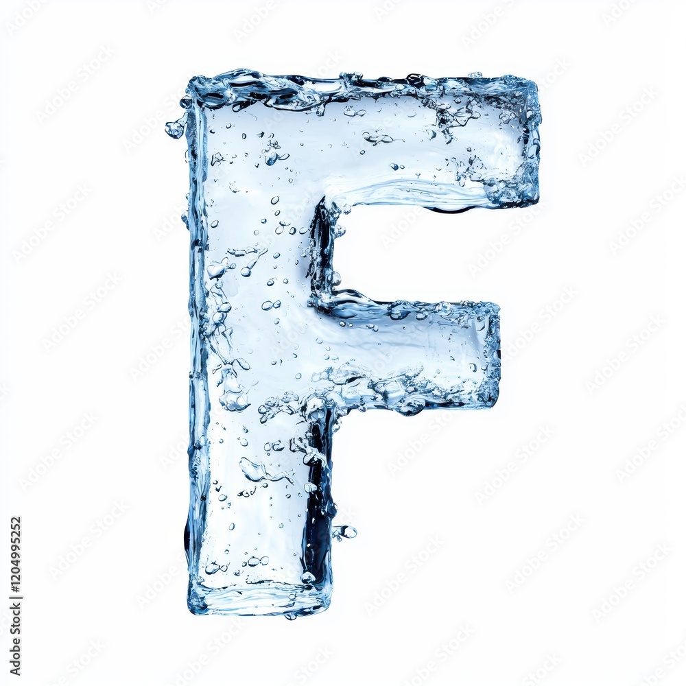 Water Letter F Crystal Clear Alphabet Design Water Letter F Crystal Clear Alphabet Design