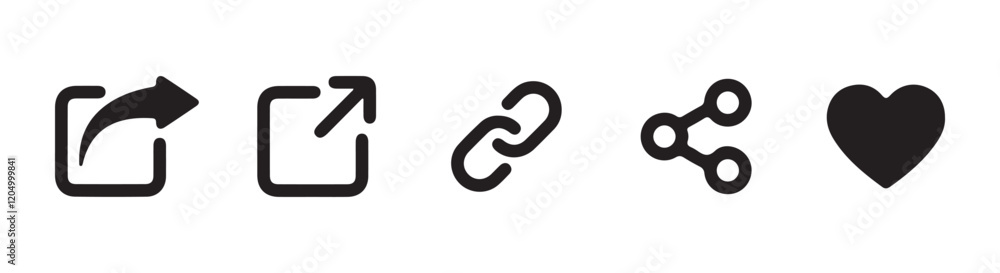 Set of share vector icon. Arrow symbol. Share Link Button for Social Media Silhouette Icon. vector illustration eps 10 Set of share vector icon. Arrow symbol. Share Link Button for Social Media Silhouette Icon. vector illustration eps 10
