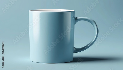 Blank Realistic light blue Mug Mockup, Fully Editable, Easy to Replace the Artwork, Easy to Change Colour