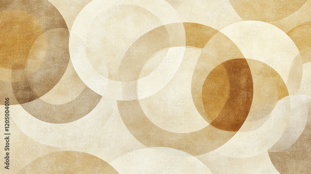 Abstract Beige and Brown Circular Design Abstract Beige and Brown Circular Design