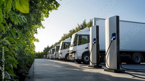 Modern EV Freight Station Woodland Surroundings