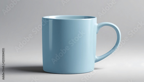 Blank Realistic light blue Mug Mockup, Fully Editable, Easy to Replace the Artwork, Easy to Change Colour