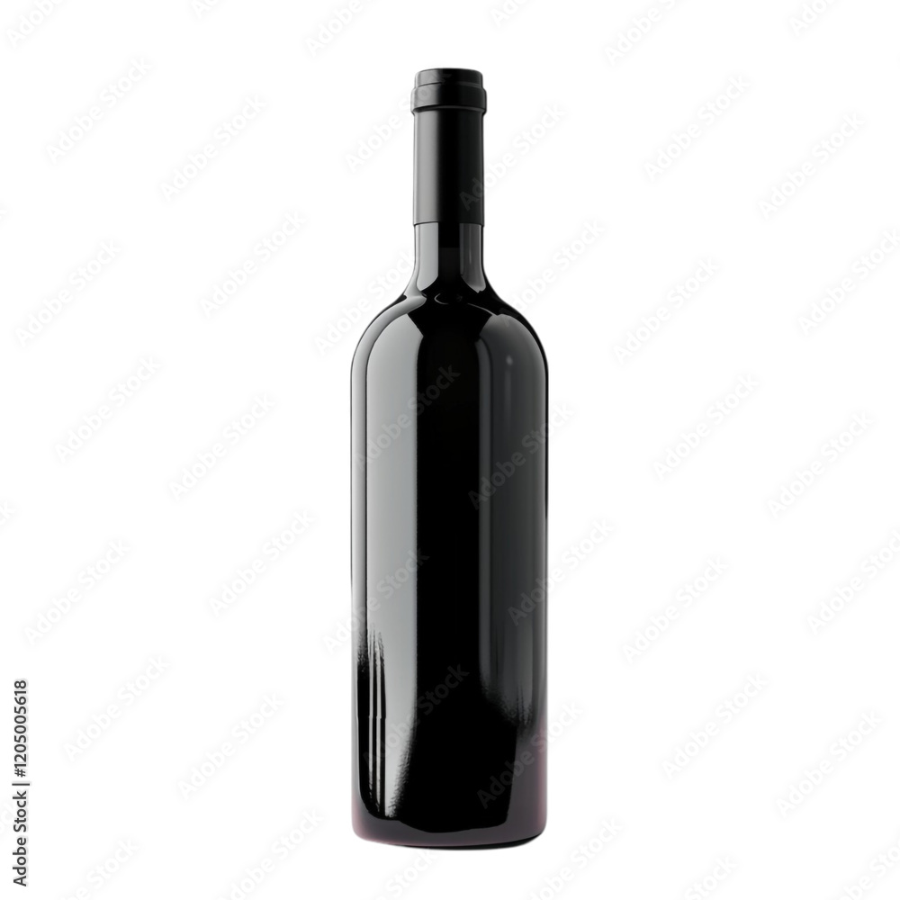 Elegant Wine Bottle Mockup Isolated on a Transparent Background Elegant Wine Bottle Mockup Isolated on a Transparent Background