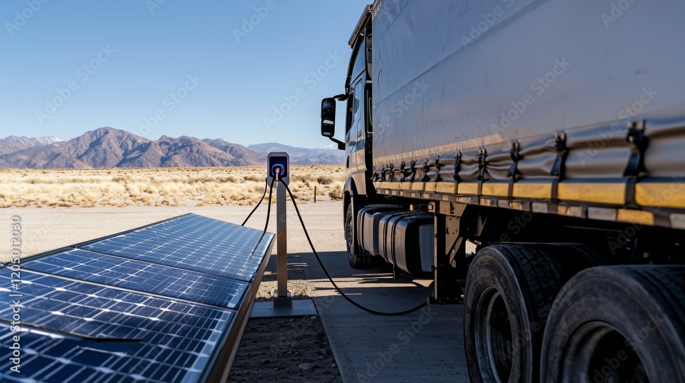 Naklejka premium Clean Energy Rural Logistics Station