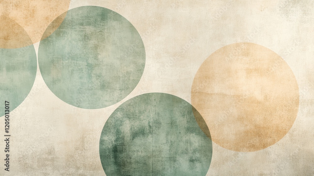 Abstract Green and Beige Circular Art Design Abstract Green and Beige Circular Art Design