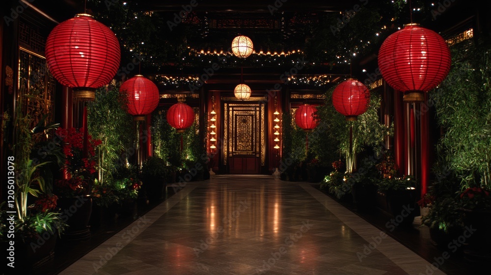 Illuminated Pathway to Asian Inspired Entrance Illuminated Pathway to Asian Inspired Entrance