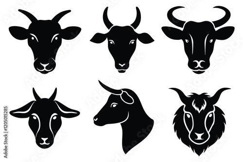 set of animals logo icon vector art illustration photo