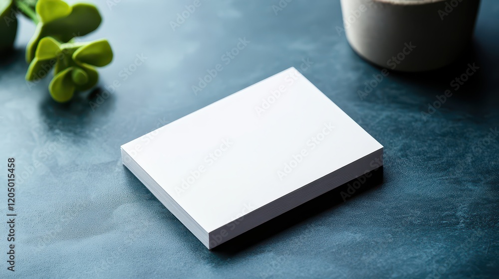 Fototapeta premium Close-up of a business card with unique and minimalist design elements.