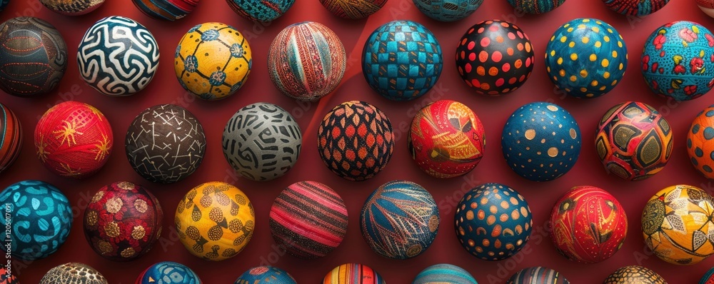 Create a mesmerizing visual of high-angle view balls symbolizing different traditional dances Infuse elements like swirling patterns, delicate fabrics, and cultural motifs to bring Create a mesmerizing visual of high-angle view balls symbolizing different traditional dances Infuse elements like swirling patterns, delicate fabrics, and cultural motifs to bring
