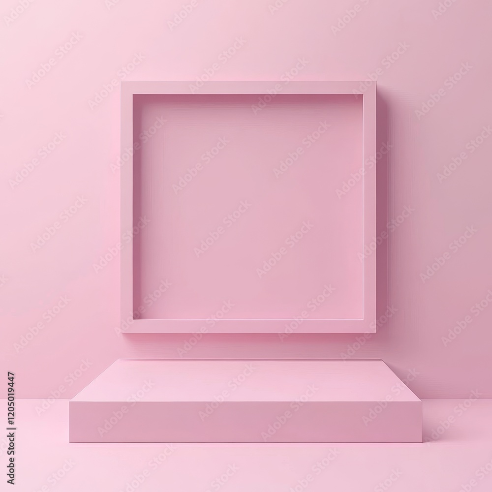 Abstract minimal scene with geometrical forms. Pink background. 3d render Abstract minimal scene with geometrical forms. Pink background. 3d render
