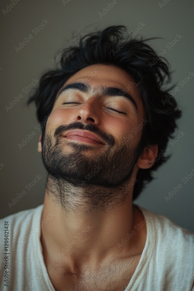 Man with eyes closed Man with eyes closed