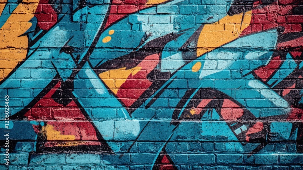 Fototapeta premium Graffiti on Brick Wall