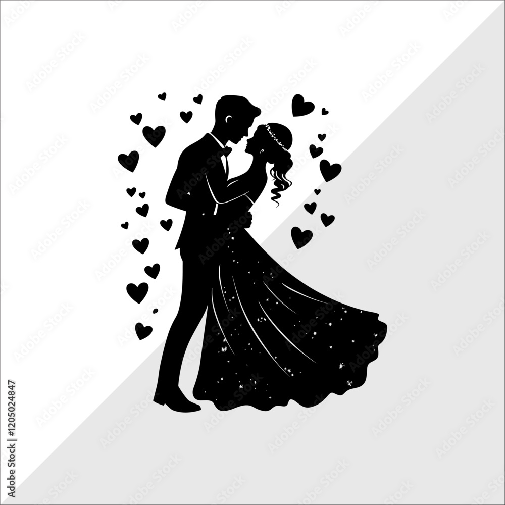 Silhouette of Couple kissing. Silhouette of Couples Dancing. Silhouette of Couple kissing. Silhouette of Couples Dancing.
