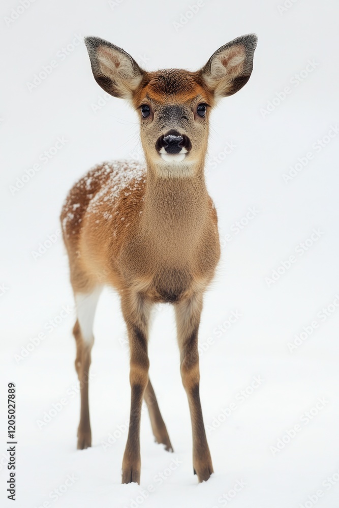 Small deer in snow Small deer in snow
