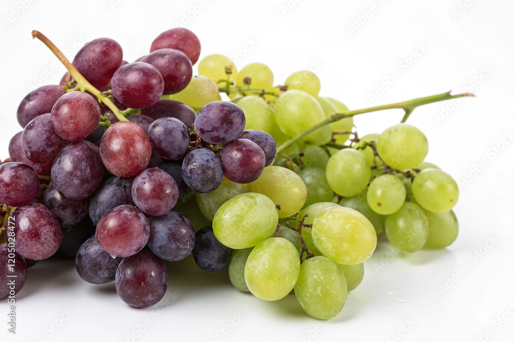 A whole bunch of grapes Isolated on White Background A whole bunch of grapes Isolated on White Background
