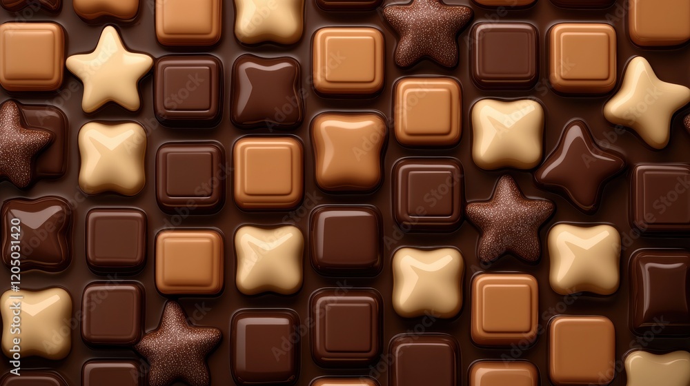 Fototapeta premium A chocolate bar with a star on it