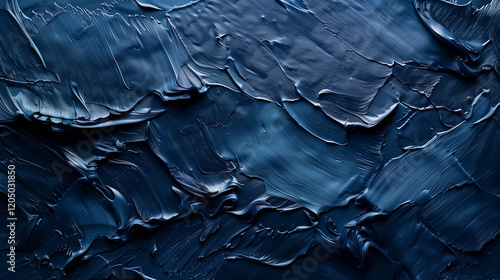 texture of blue oil paint photo