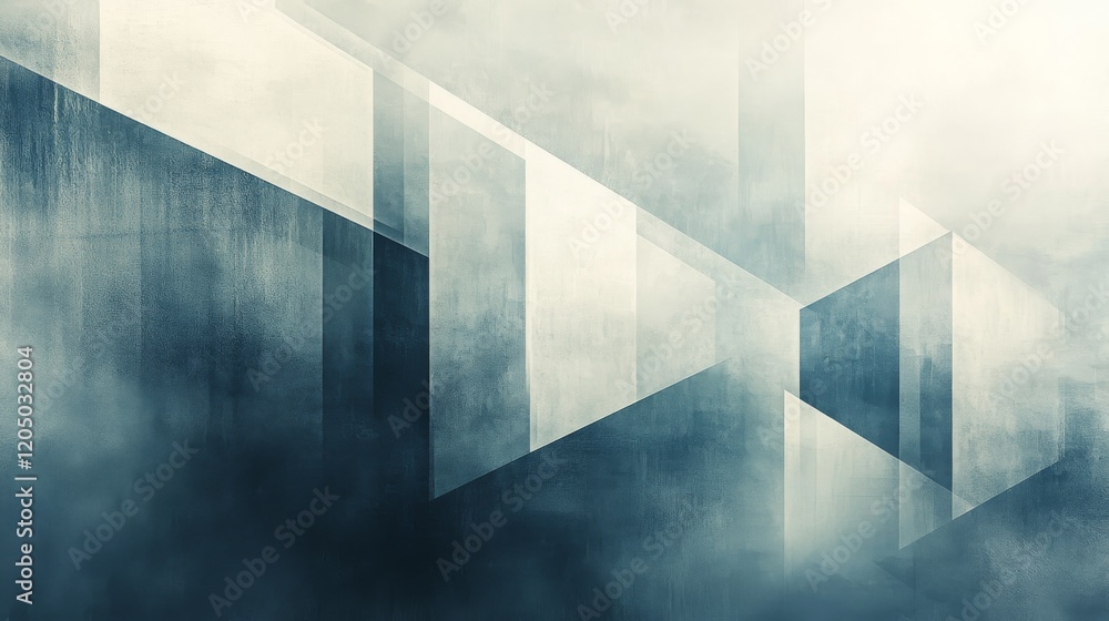 Abstract Geometric Design in Blue and White Tones Abstract Geometric Design in Blue and White Tones