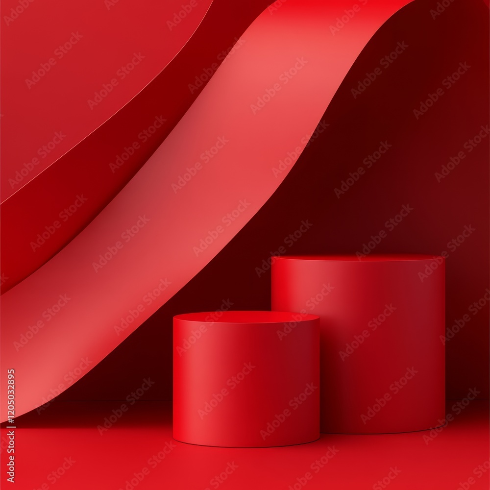 Abstract background with red podiums. Vector illustration. Eps 10. Abstract background with red podiums. Vector illustration. Eps 10.