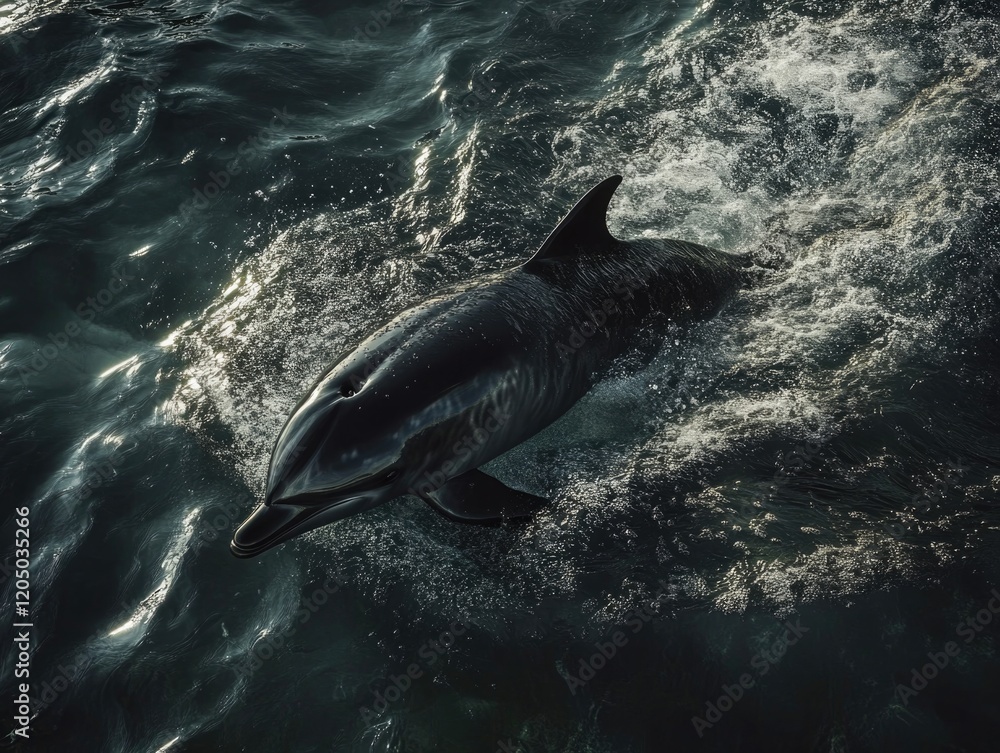 Fototapeta premium Swimming Dolphin in Water