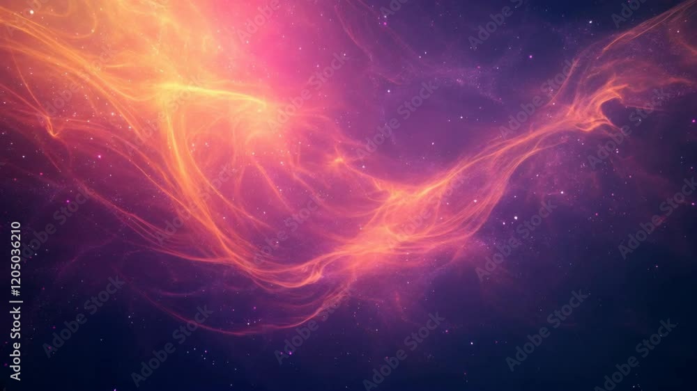 Vibrant cosmic energy waves moving through a deep space nebula at night Vibrant cosmic energy waves moving through a deep space nebula at night