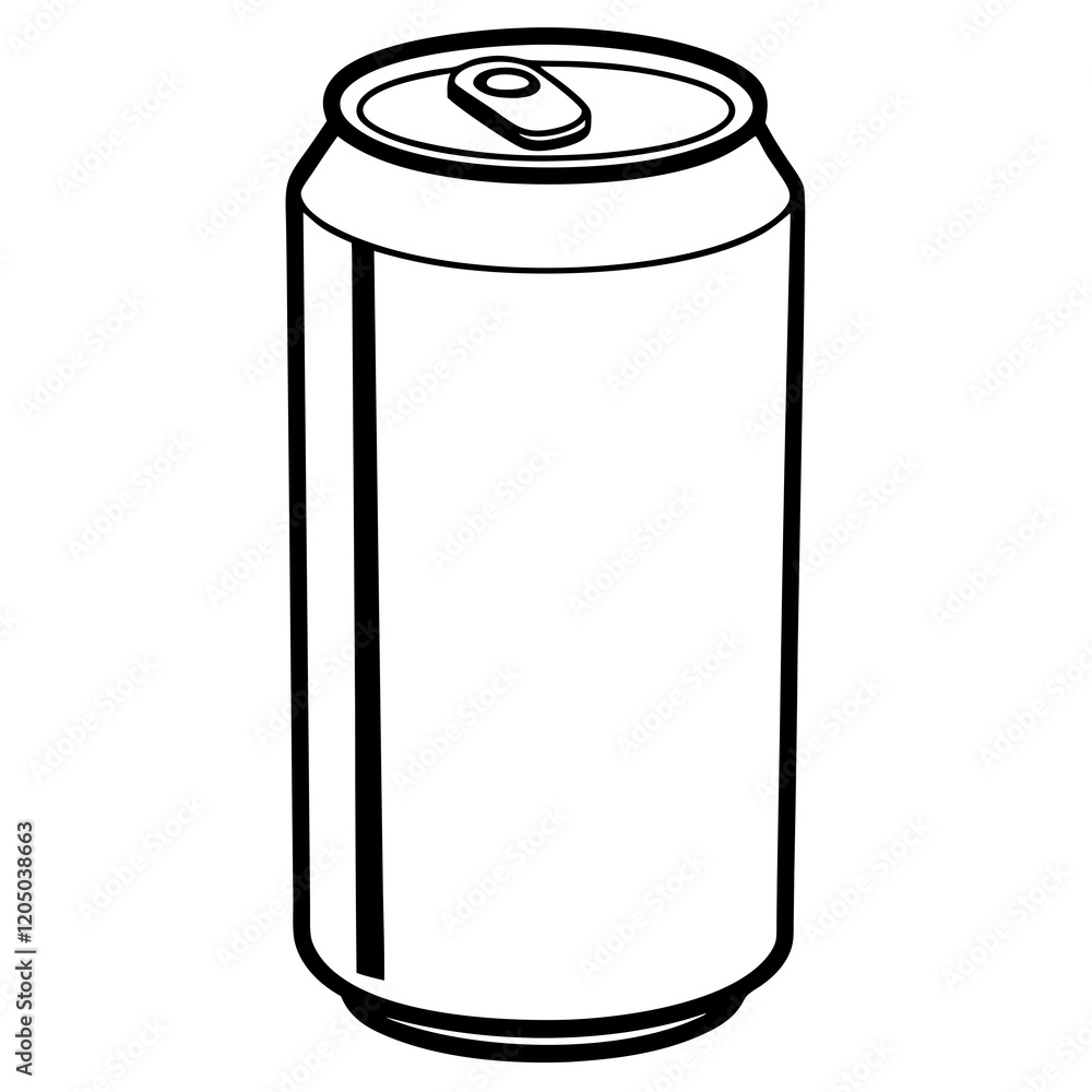 Geometric Soda Can Vector Illustration Geometric Soda Can Vector Illustration