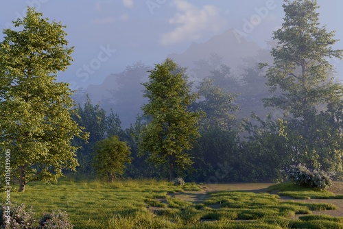 forest in the mountains