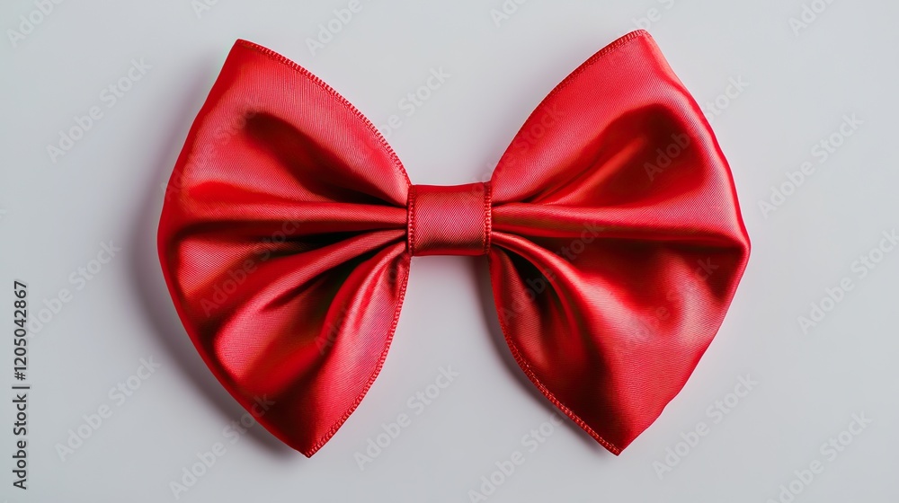 Red ribbon bow isolated on a white background Red ribbon bow isolated on a white background