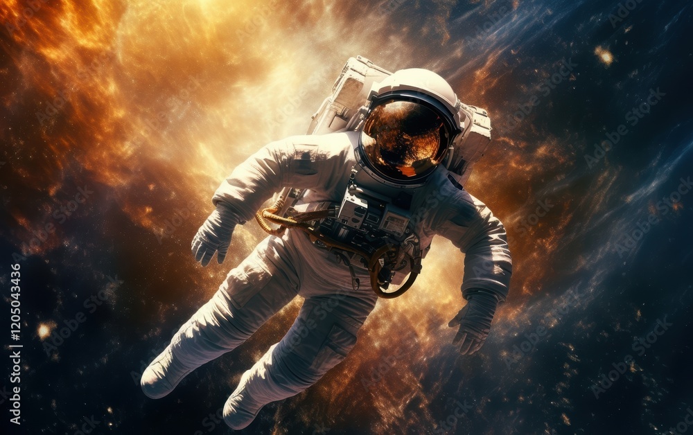 Fototapeta premium Astronaut Floating in Space