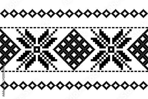 Seamless vector pixel pattern for fabric or printing.