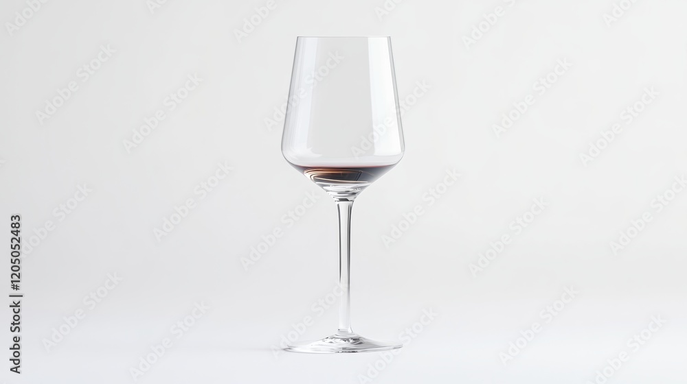 A crystal-clear wine glass half-filled with red wine, isolated on a clean white background, A crystal-clear wine glass half-filled with red wine, isolated on a clean white background,
