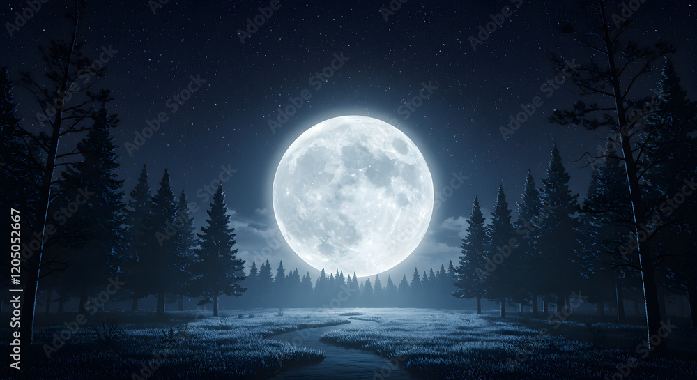 Designing Captivating Backdrops Featuring a Moonlit Landscape.
Designing Captivating Backdrops Featuring a Moonlit Landscape.