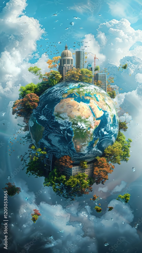 a globe surrounded by impactful graphics representing various environmental policies Use dynamic typography to emphasize the positive effects these policies have on achieving global climate goals a globe surrounded by impactful graphics representing various environmental policies Use dynamic typography to emphasize the positive effects these policies have on achieving global climate goals