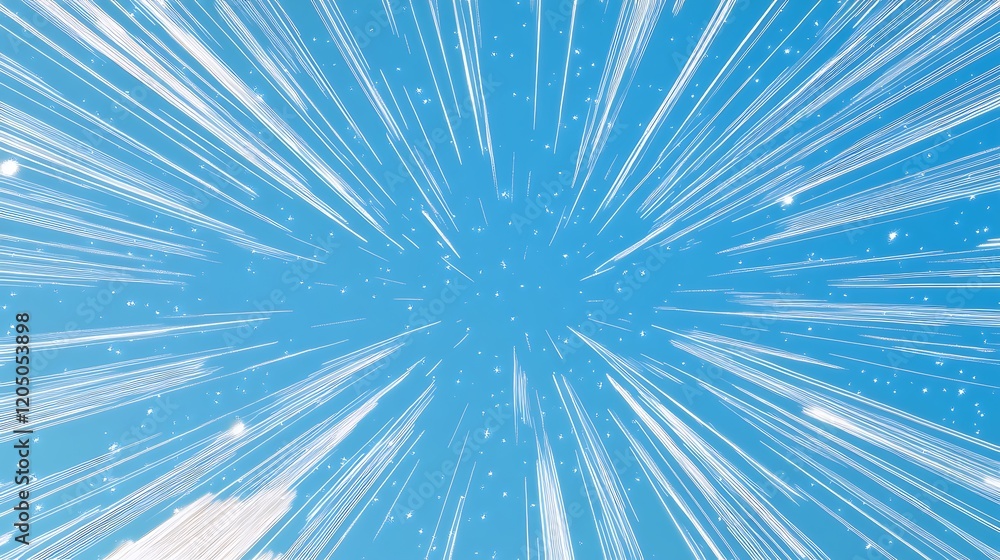 Obraz premium Dynamic explosion with flying debris and clouds creating a dramatic effect