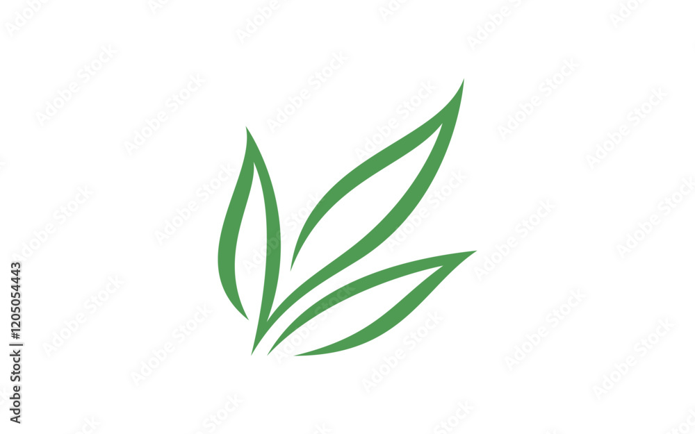 leaf logo vector illustration, simple leaf line logo template leaf logo vector illustration, simple leaf line logo template