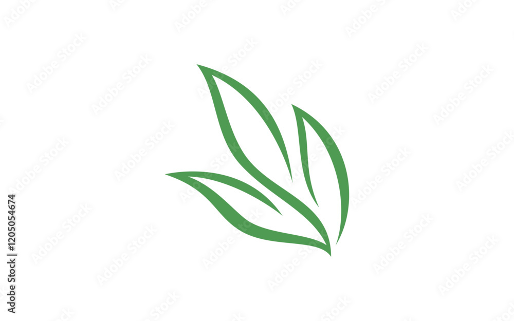 leaf logo vector illustration, simple leaf line logo template leaf logo vector illustration, simple leaf line logo template