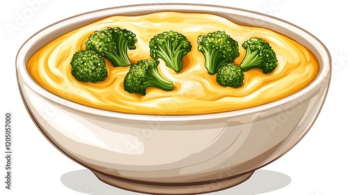 Creamy Broccoli Cheddar Soup in a Bowl.